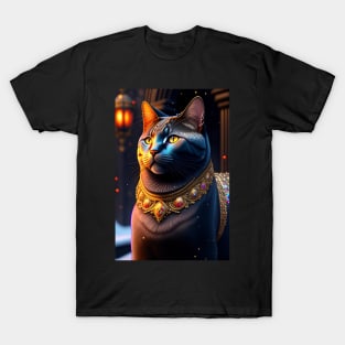 Black Royal British Shorthair Cat T-Shirt